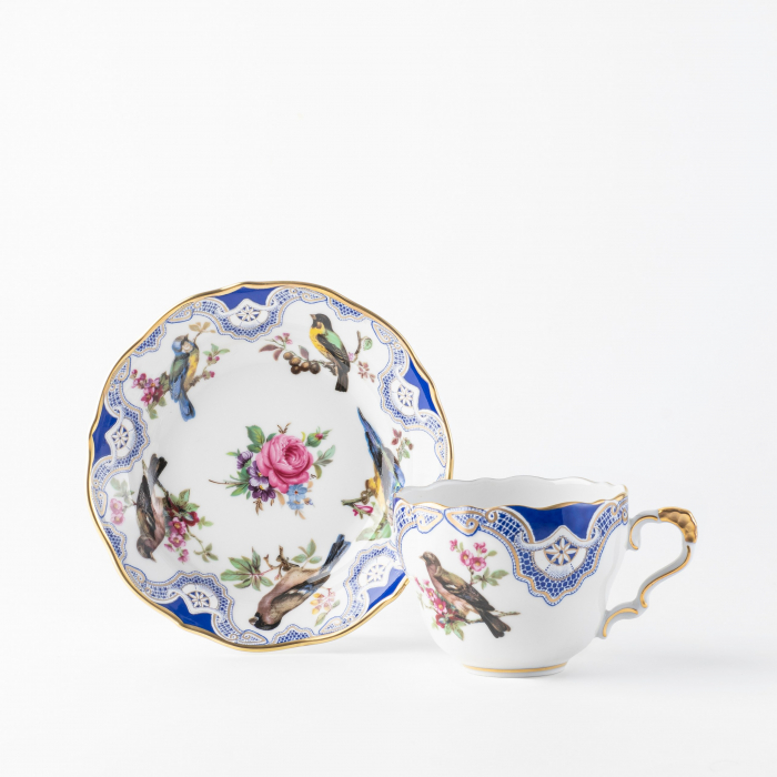 Кофейная пара серия Птицы кобальт, 0.21л