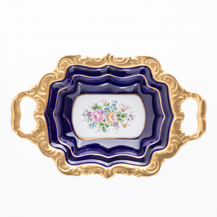 Корзинка с ручками, 33х20 см., серия кобальт