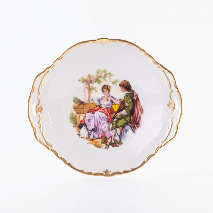 Фарфоровое блюдо серия Рококо, 19 см