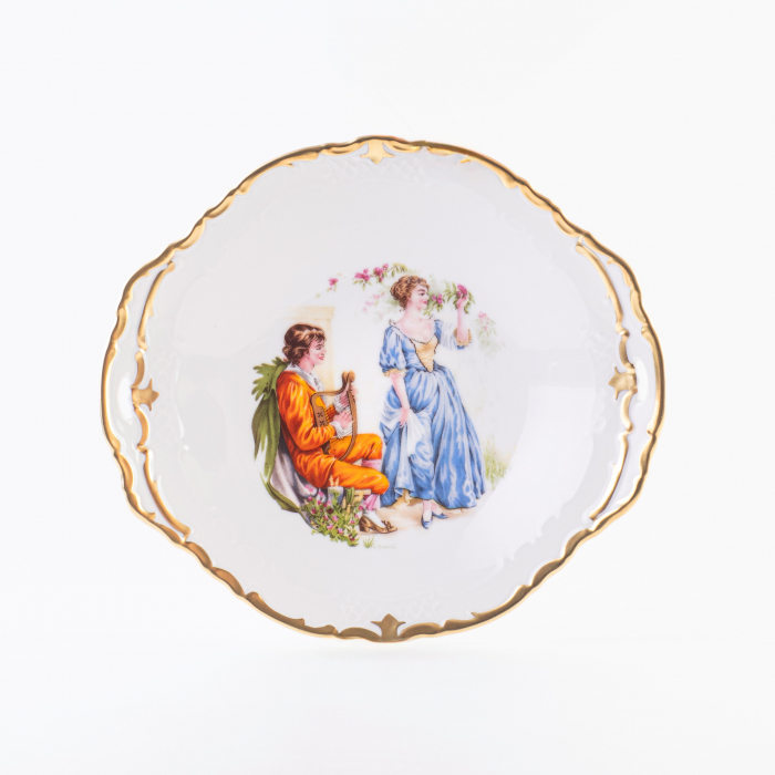 Фарфоровое блюдо серия Рококо, 19 см
